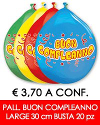 Palloncini Buon Compleanno large 30 cm busta pz 20