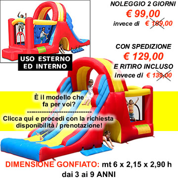 MEGA SCIVOLO - Castello gonfiabile con scivolo gonfiabile grande